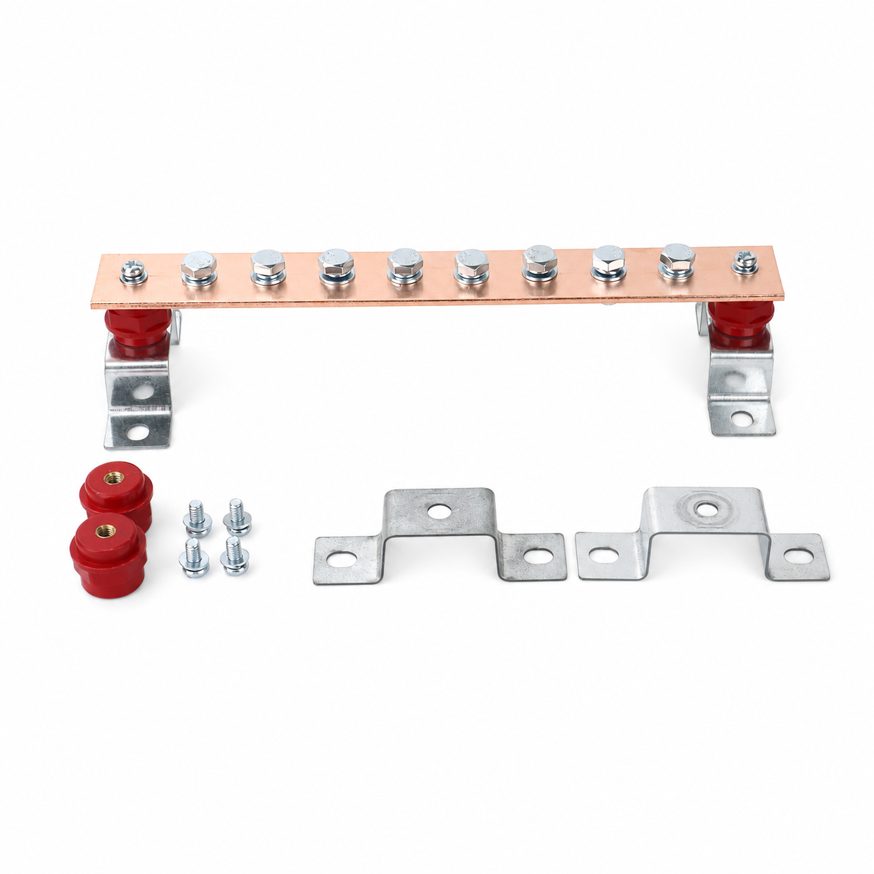 Customized galvanized/copper-plated electrical grounding bars, conductive electrical grounding bars, specialized iron bars for data center grounding. 定制镀锌 / 镀铜接地铁排 导电接地铁排 机房接地专用铁排 - 2