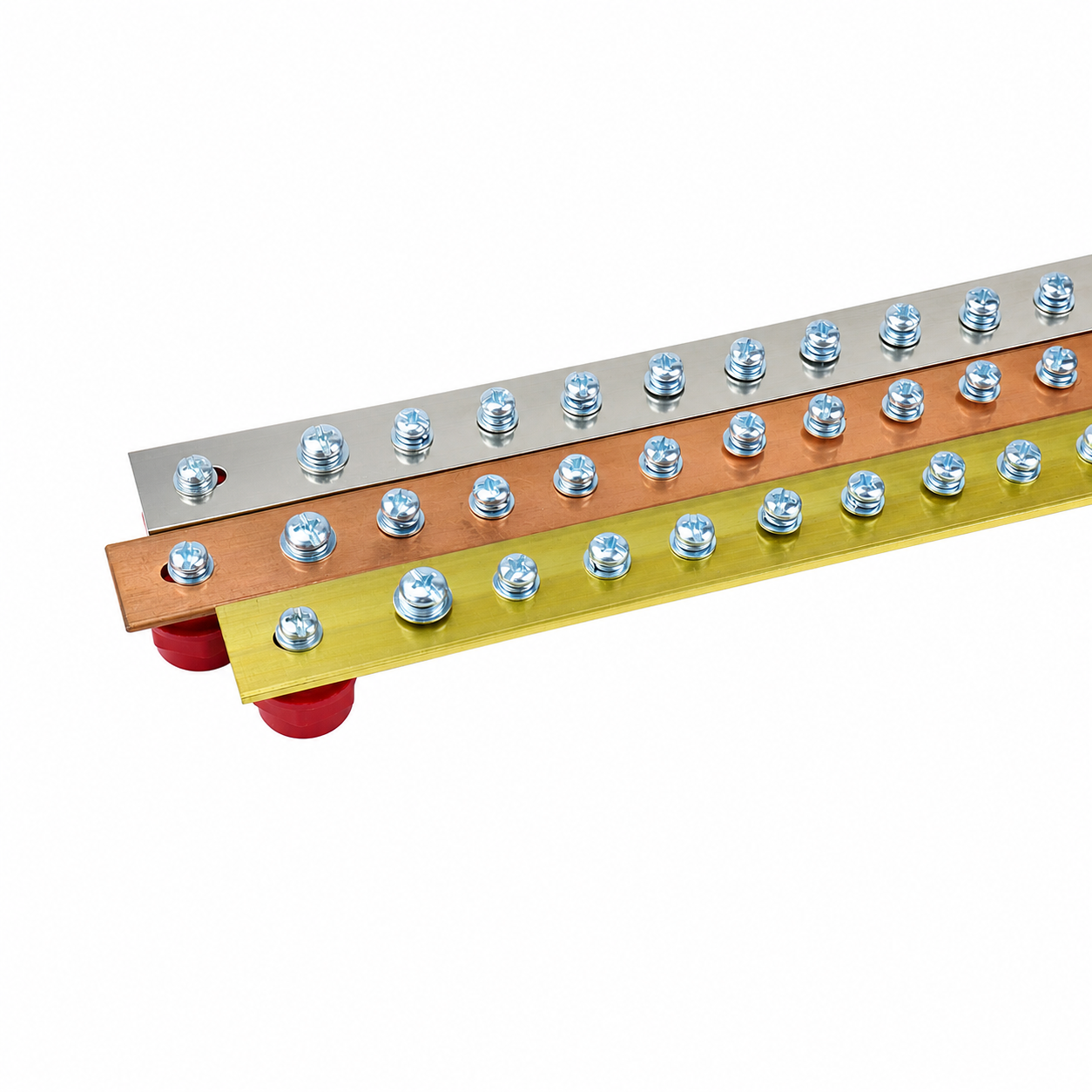 19-inch cabinet grounding copper strip | Purple copper / Brass / Tin-plated / Nickel-plated material.19英寸机柜接地铜排|紫铜 / 黄铜 / 镀锡 / 镀镍材质 - 3