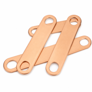 Purple copper connector for large-format lithium-ion battery connections. 紫铜连接片大单体锂电池连接